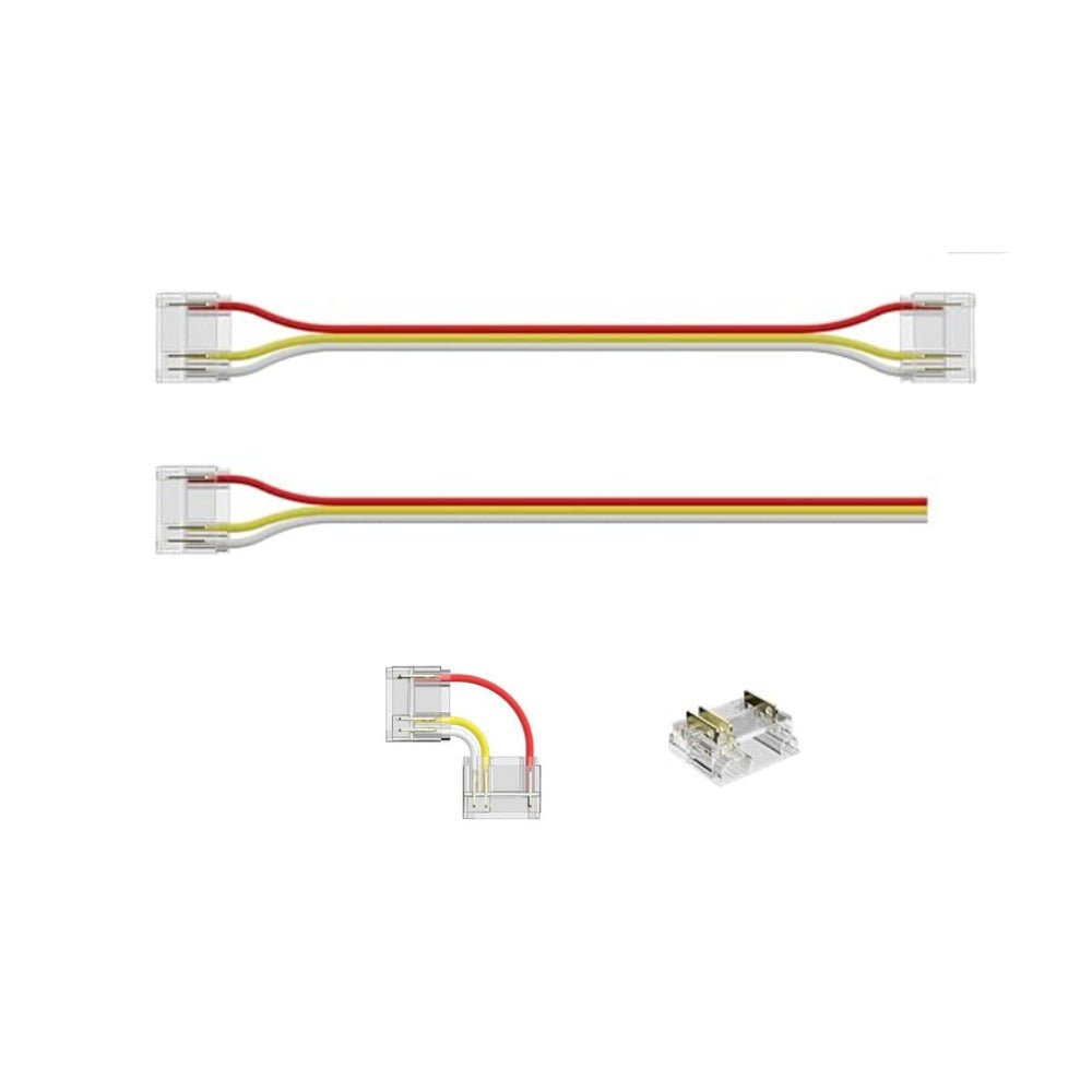 12mm 3 - Pin Connectors Kit for RGB IC SPI COB LED Strip Light IP20 - House of LEDS