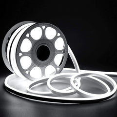 Cool White LED Neon Flex 220V 240V 8x16mm 120LEDs/m IP67 Waterproof with UK Plug - ATOM LED