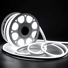 Cool White LED Neon Flex 220V 240V 8x16mm 120LEDs/m IP67 Waterproof with UK Plug - ATOM LED
