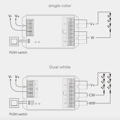 MiBoxer HW2 2 in 1 LED Controller (WiFi+2.4G) Output Max 30A 12V 48V