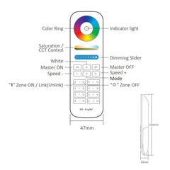 Miboxer 8 Zone RGB+CCT Remote FUT089