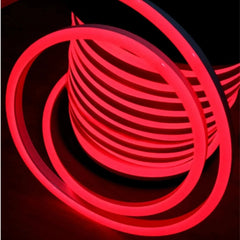 Red LED Neon Flex 220V 240V 8x16mm 120LEDs/m IP67 Waterproof with UK Plug - ATOM LED