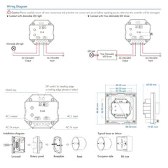 Skydance AC Triac Glass Rotary Panel Dimmer S1-K (BLACK)
