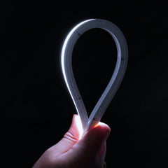 Top bend neon flex up a vertical signage stroke, 6000K cool white 10x10mm IP67