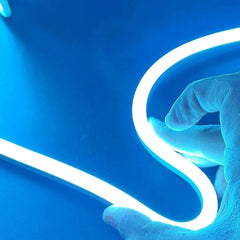 Ice Blue Neon Flex 220V 240V 8x16mm 120LEDs/m IP67 Waterproof with UK Plug - ATOM LED