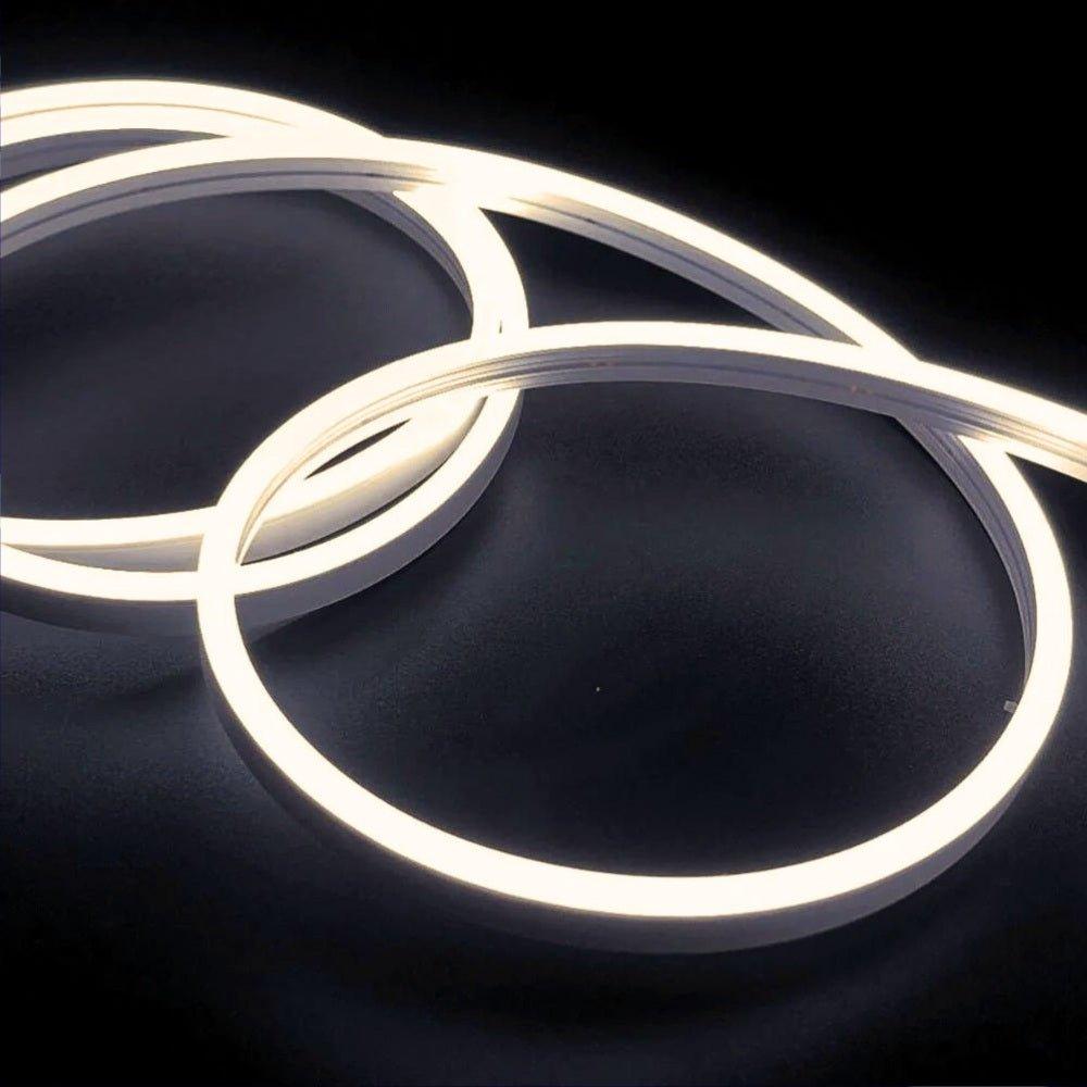 Natural White Neon Flex 4000K 12V 8x16mm IP65 Waterproof 1cm Cut - House of LEDS