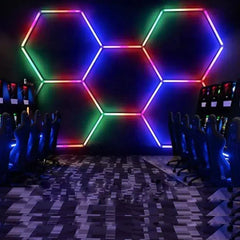 RGB Hexagrid LED Hexagon Ultrabright LED Multicolour Hex Lights - Five Hex Grid - UK LED Lights