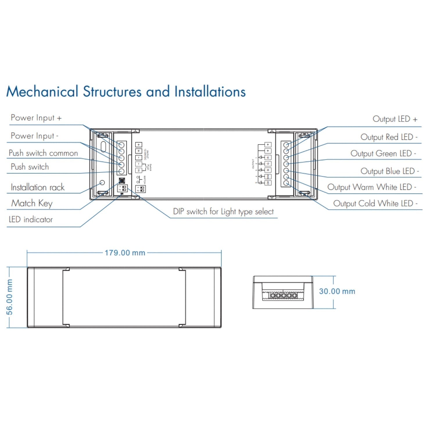 Skydance 12-48VDC 5CH*6A WiFi & RF 5 in 1 LED Controller V5-L(WT) - House of LEDS