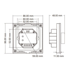 Skydance Rotary Panel WiFi Triac Dimmer TS-K(WT) BLACK