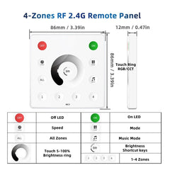 Wall Panel Controller for SP636E DC5 - 24V Addressable LED Strip Controller - House of LEDS