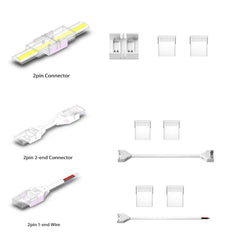 10mm 2 - Pin DC Connectors for Single COB LED Strip Light IP67 - House of LEDS