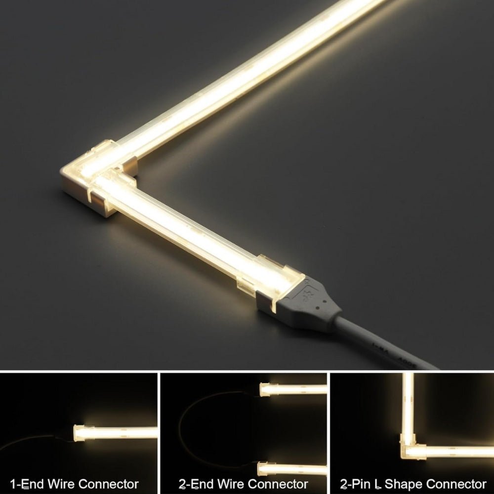 10mm 2 - Pin DC Connectors for Single COB LED Strip Light IP68 - House of LEDS