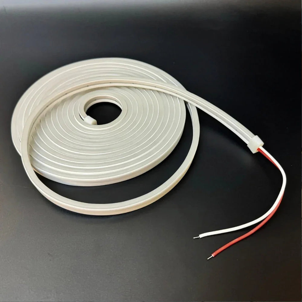 Cool White LED Neon Flex 24V 8x16mm 120LEDs/m IP65 Waterproof 15m