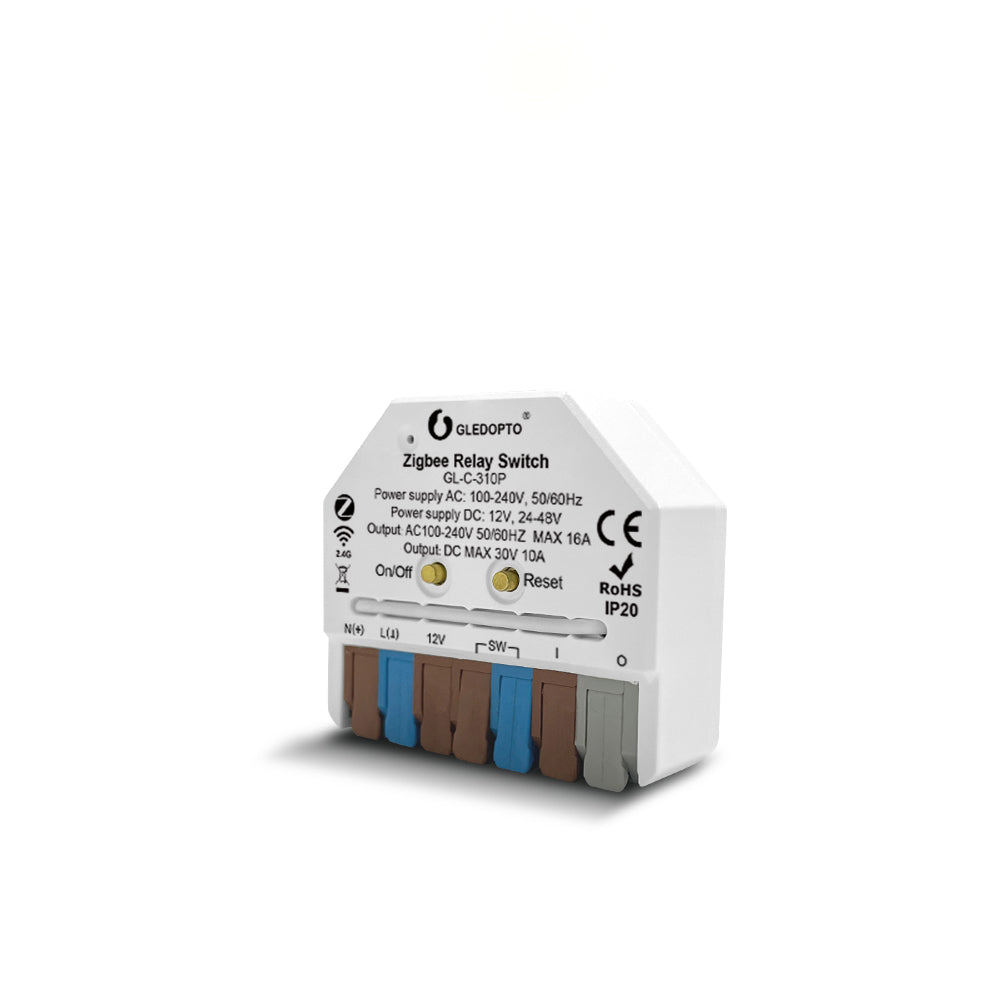 GLEDOPTO Zigbee Relay Switch AC Switch Dimmer Control Box 12V-48VDC or AC 230V GL-C-310P
