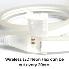 Cool White LED Neon Flex Wireless 8x16mm 120LEDs/m 220V 240V IP65 Waterproof with UK Plug - ATOM LED