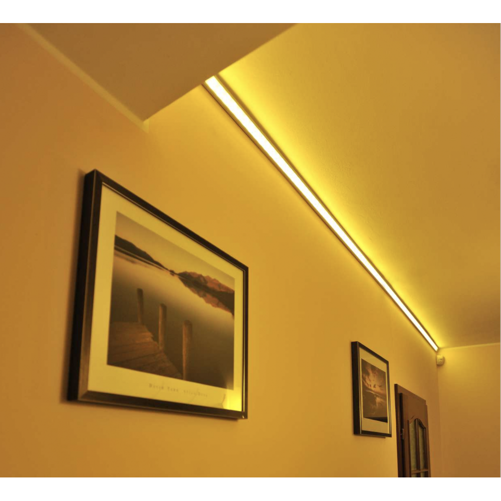 LED Strip Aluminium Corner Profile Milky Cover Cabinet LED Corner Profile 16x16mm - ATOM LED