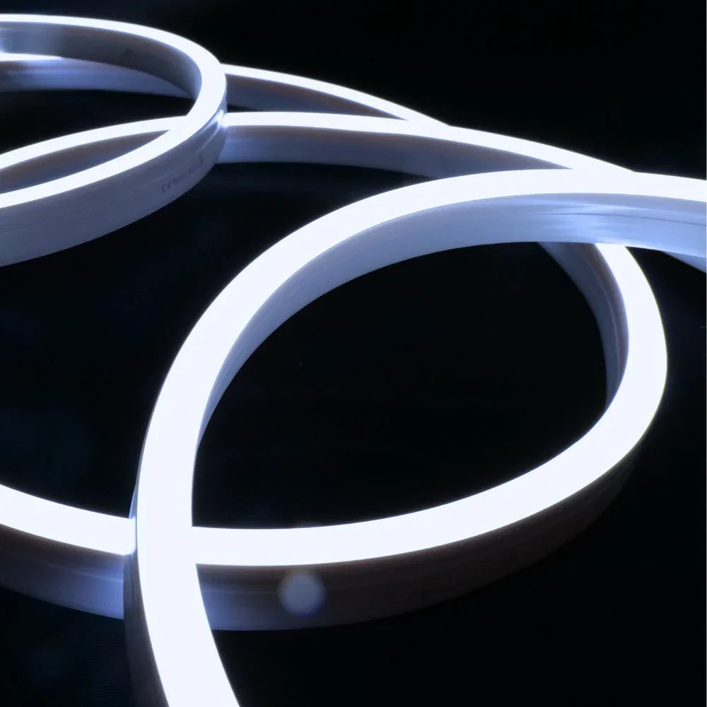 Cool White Neon Flex 6000K 48V 10x20mm IP67 Waterproof 30m