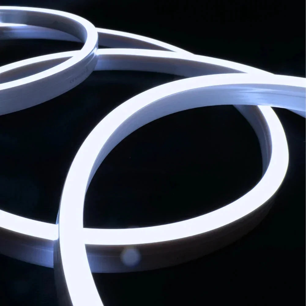 Cool White Neon Flex 6000K 48V 10x20mm IP67 Waterproof 30m