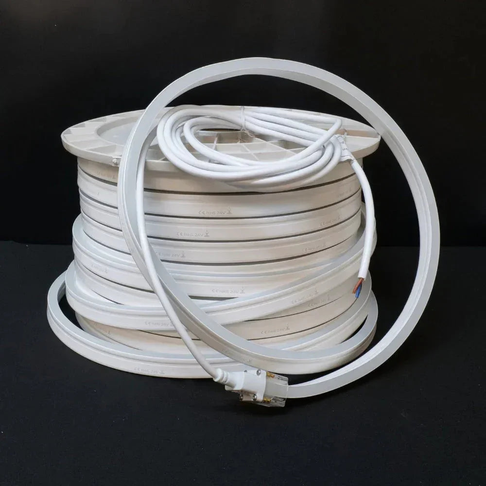 Cool White Neon Flex 6000K 48V 10x20mm IP67 Waterproof 50m