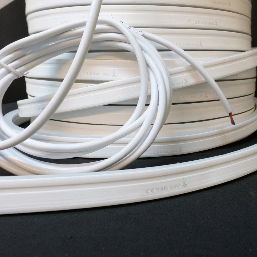 Cool White Neon Flex 6000K 48V 10x20mm IP67 Waterproof 50m