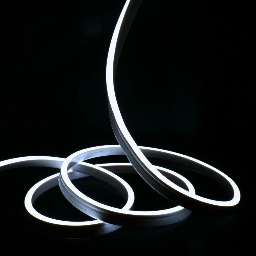 Cool White Neon Flex 6000K 48V 10x20mm IP67 Waterproof 30m