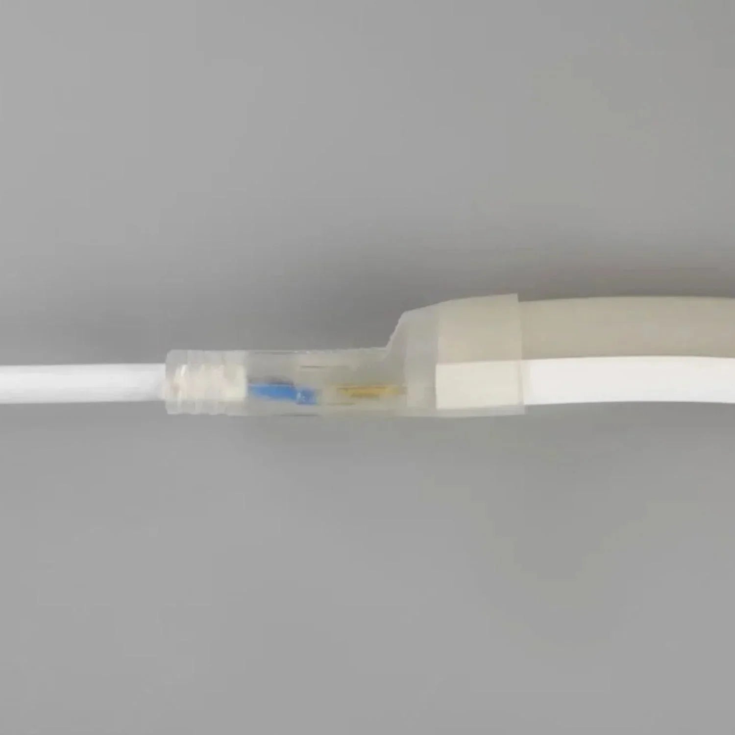 Warm White LED Neon Flex 16x16mm D Shape Vertical Bending 120LEDs/m 220V 240V IP67 Waterproof with UK Plug - ATOM LED
