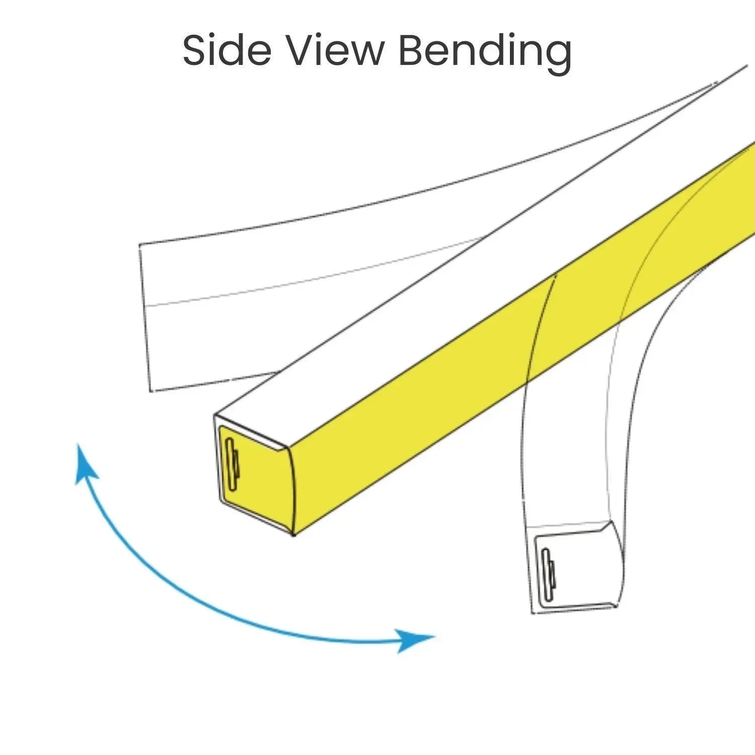 Yellow LED Neon Flex 220V 240V Top Bending 20cm Cutting IP65 with UK Plug - ATOM LED