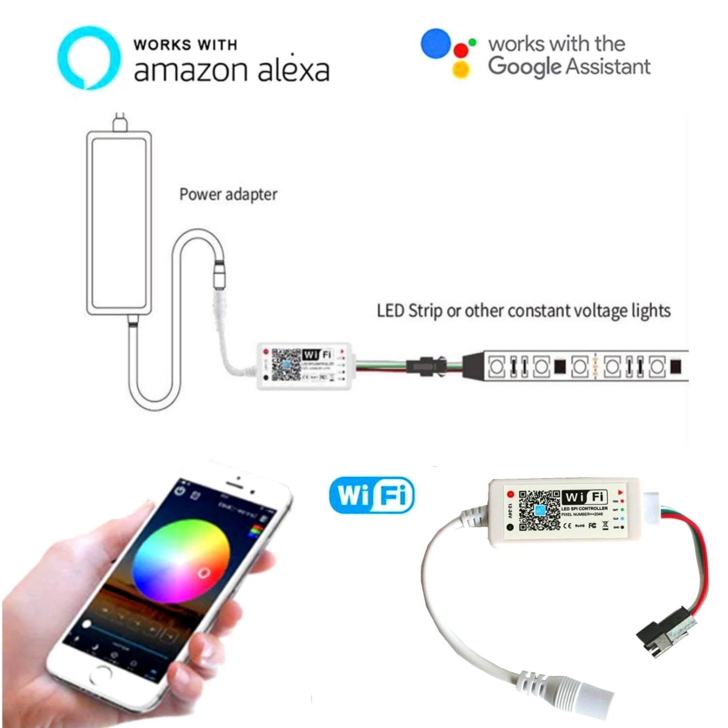 Digital Pixel RGB LED Strip 12V WS2811 Addressable 5050 60LED/m 5m IP20 Non-waterproof - ATOM LED