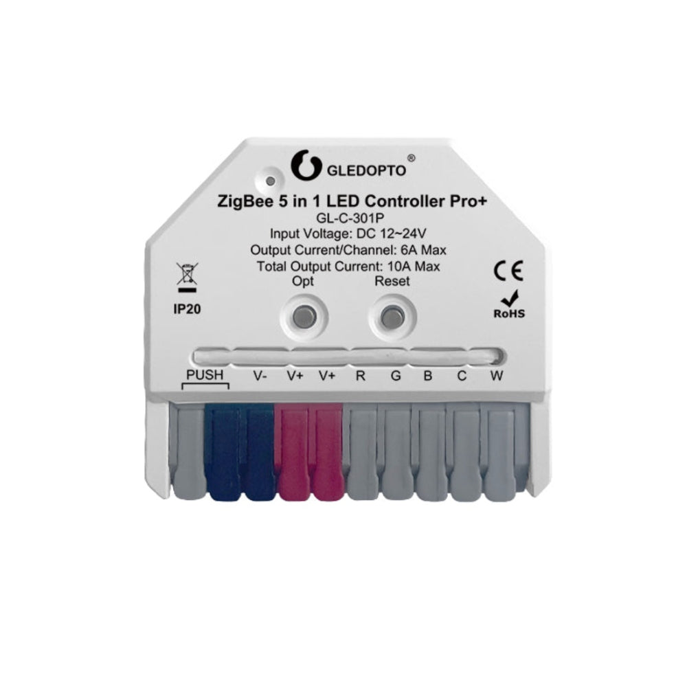 GLEDOPTO ZigBee Pro+ Ultra Mini Wi-Fi 5 in 1 LED Smart Controller GL-C-301P