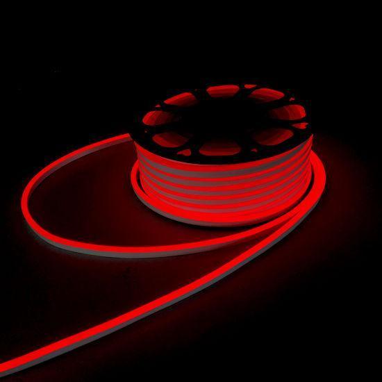 Red LED Neon Flex 220V 240V 8x16mm 120LEDs/m IP67 Waterproof with UK Plug - ATOM LED