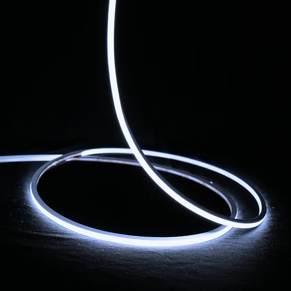 Micro Mini Cool White Neon Flex 6000K 24V Top Bend 4.5x4.5mm IP65 Waterproof 240LEDs/m