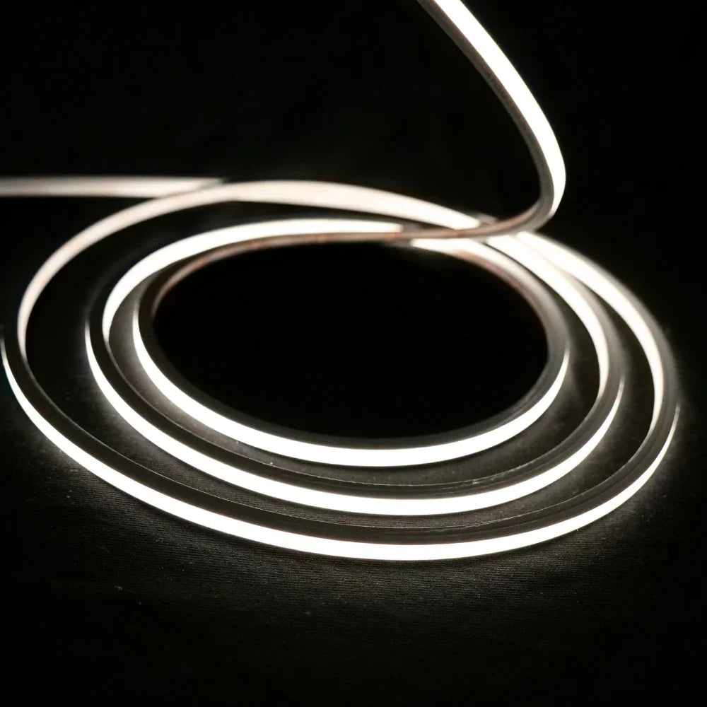  Micro Mini Natural White Neon Flex 4000K 24V Top Bend 4.5x4.5mm IP65 Waterproof 240LEDs/m