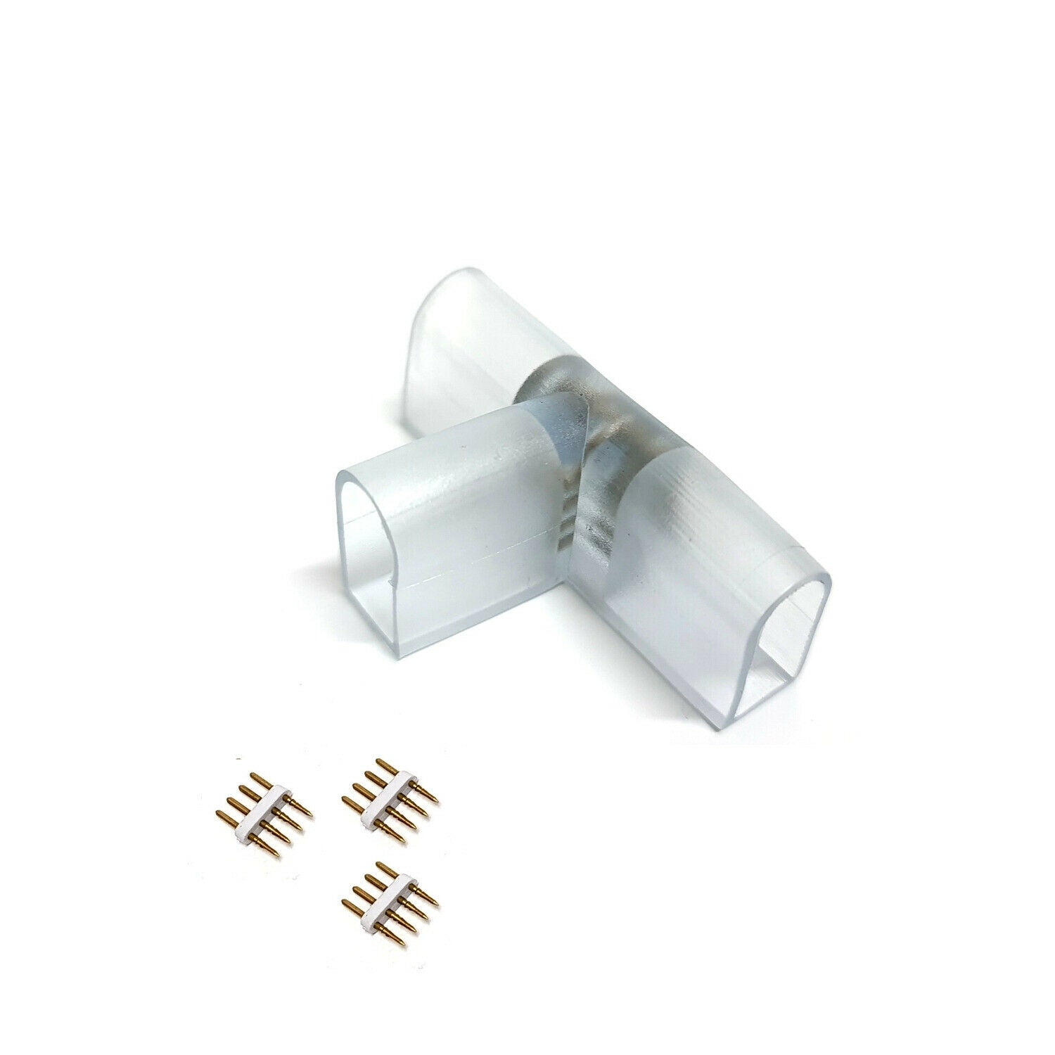 RGB Neon Flex 10x18mm 220V 240V Accessories 4pin T/ L/ Corner Straight Connector - ATOM LED