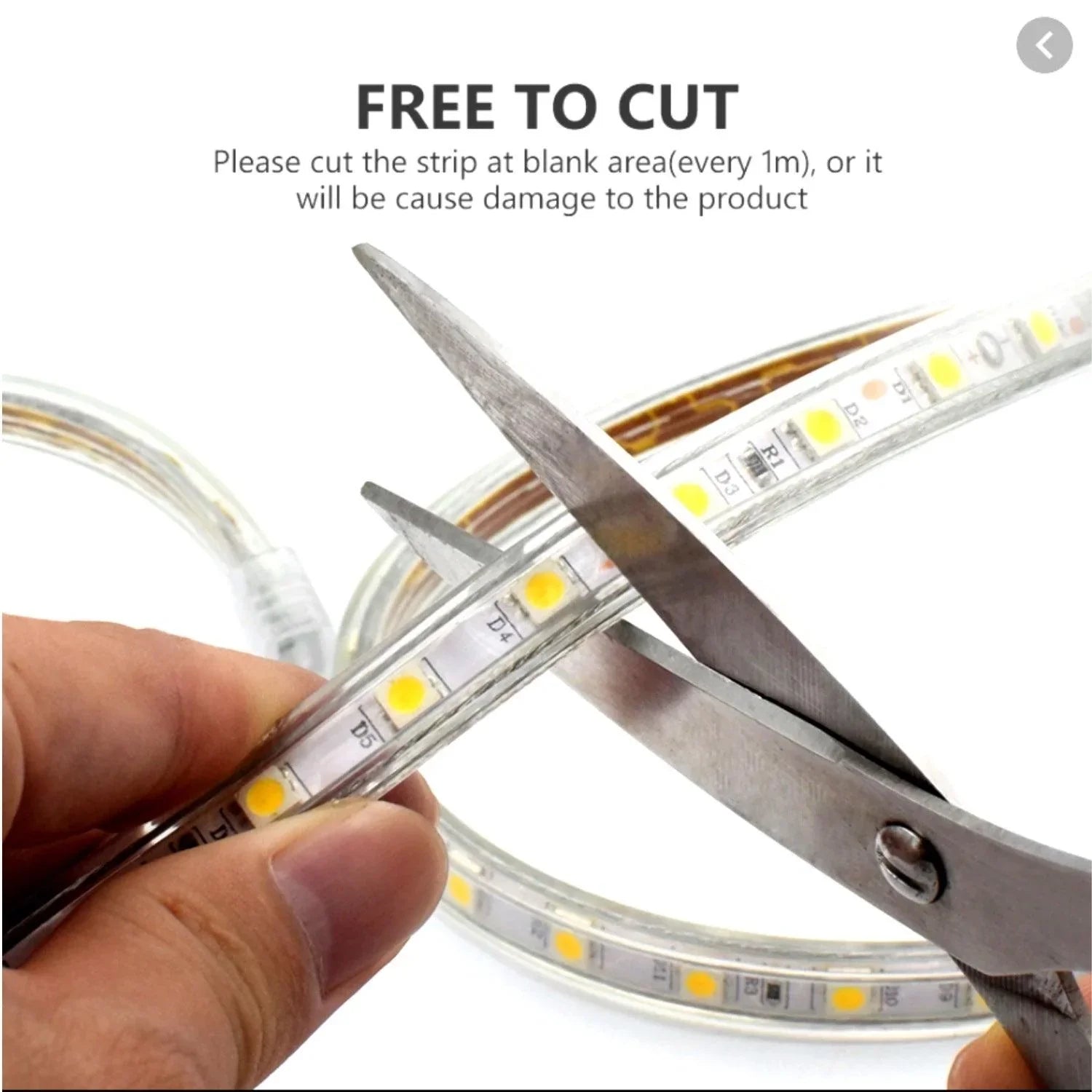 RGB LED Strip Light SMD5050 RGB 220-240V IP67 Waterproof 60LED/m Full Kit - ATOM LED