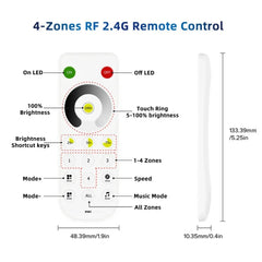 SP636E Addressable LED Strip Dimmer Bluetooth Music Control DC5-24V waterflow with remote and panel 