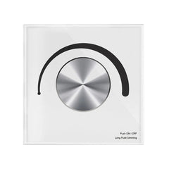 Skydance AC Triac Glass Rotary Panel Dimmer S1-K (WHITE)