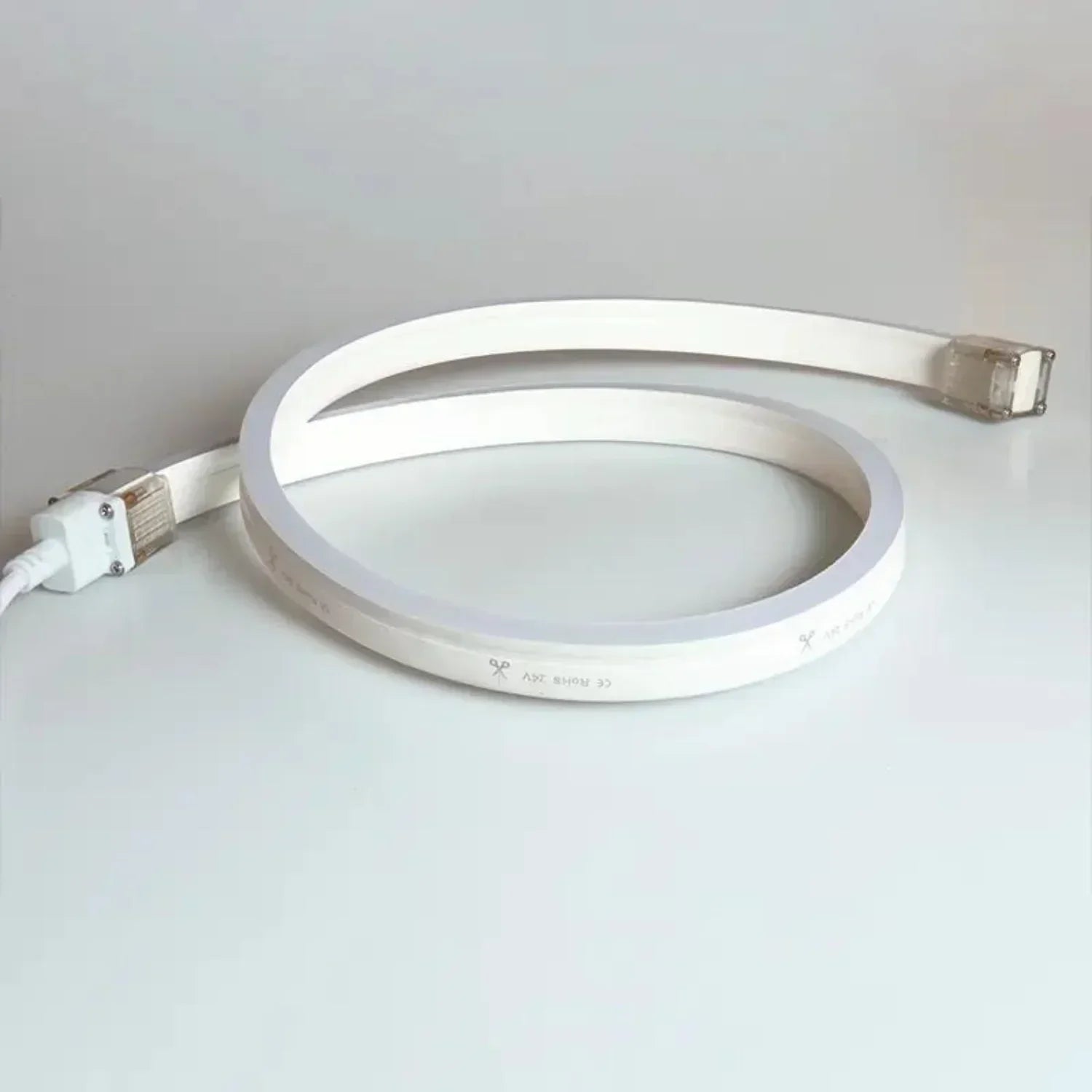 Cool White Neon Flex 6000K 48V 10x20mm IP67 Waterproof 50m