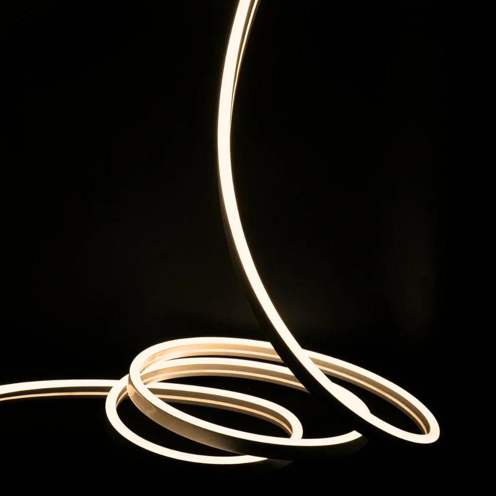 Warm White LED Neon Flex 220V 240V Wireless 8x16mm 120LEDs/m IP65 with UK Plug