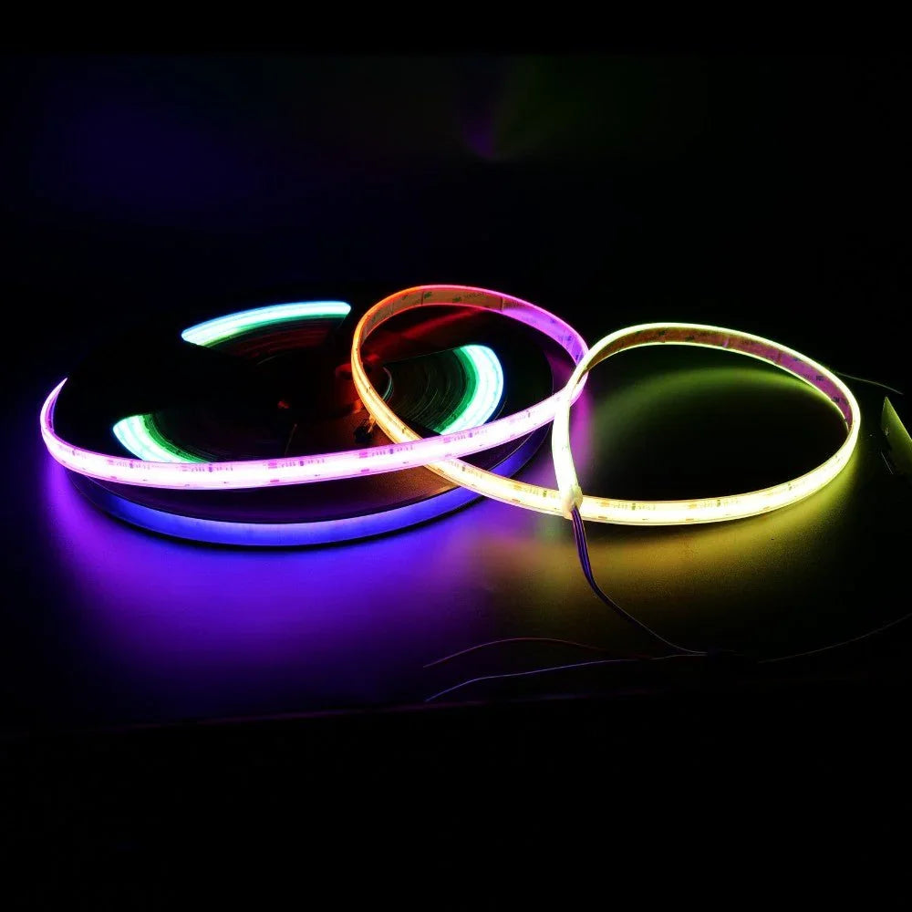 Addressable Digital Pixel RGB COB Strip 24V IP68 Waterproof 720 LEDs/m WS2811 - UK LED Lights