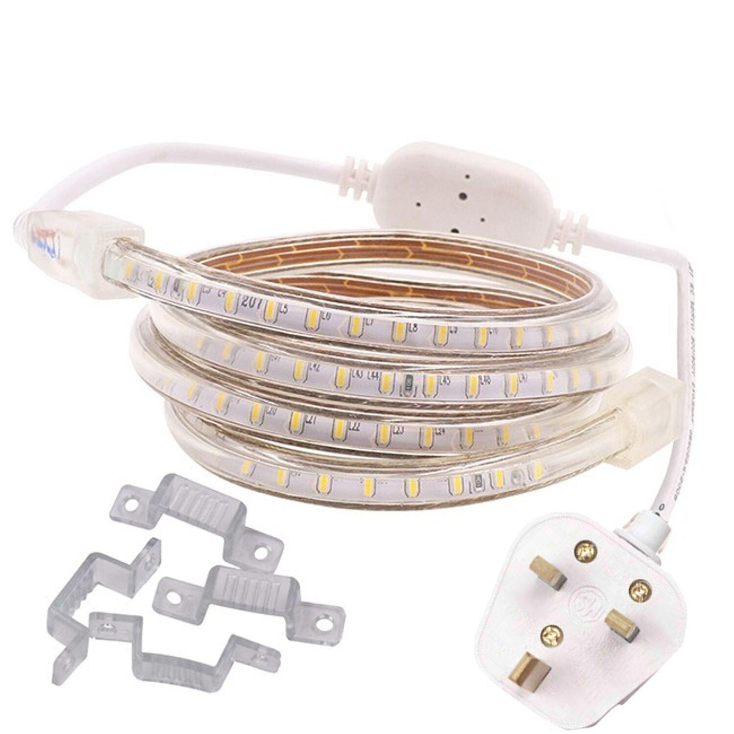 Warm White LED Strip Light 220V 240V 2835 IP67 Waterproof 120LED/m Full Kit - ATOM LED