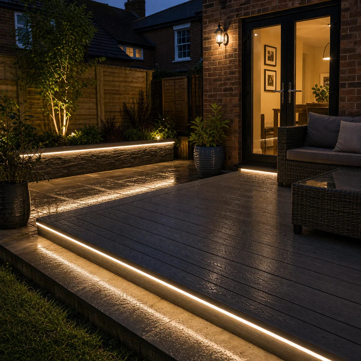 Outdoor LED Strip Warm White 3000K 8x16mm 10cm 48V
