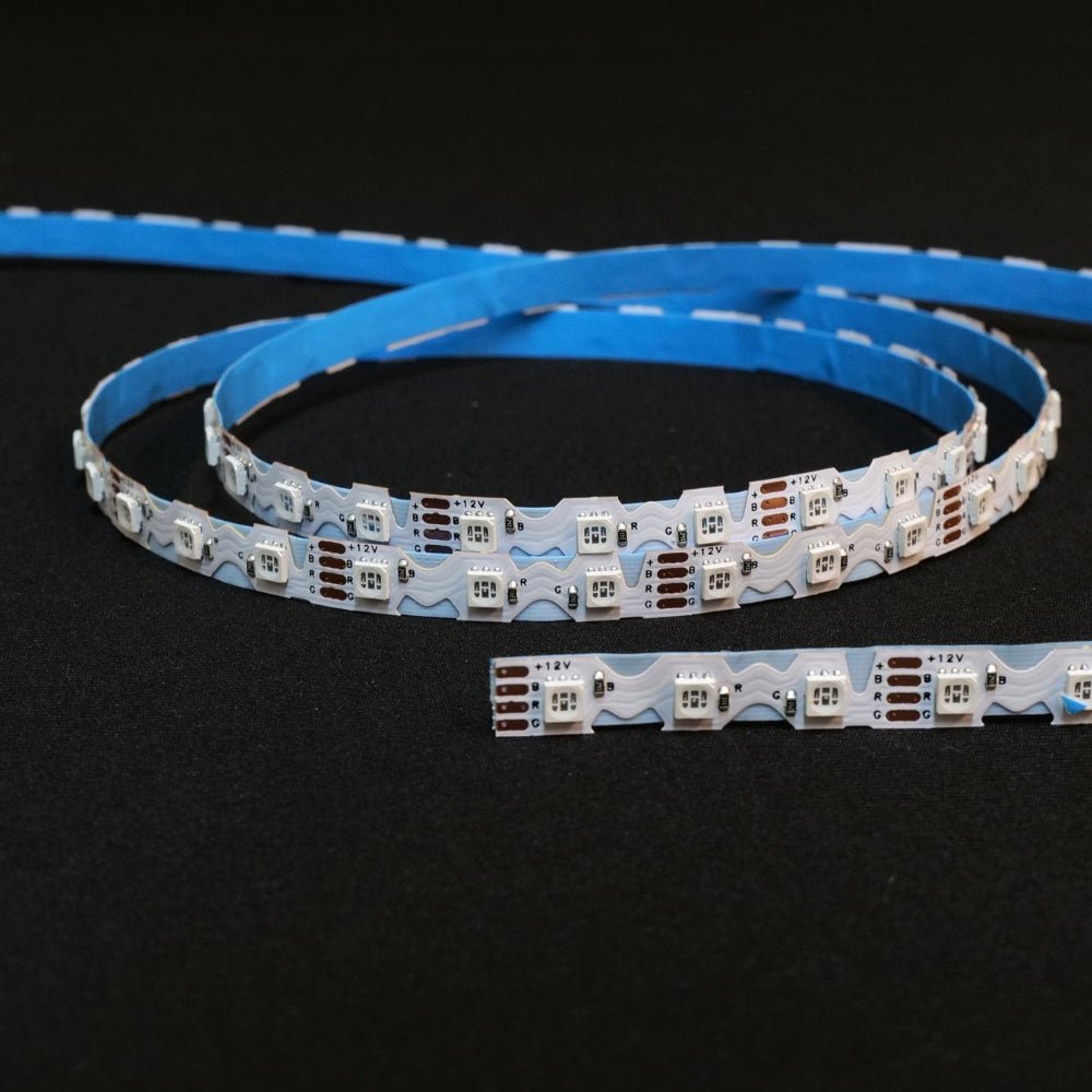Bendable S - Shape RGB LED Strip 3835 Zig Zag IP20 Waterproof 12V 90 LEDs/m 8mm - House of LEDS