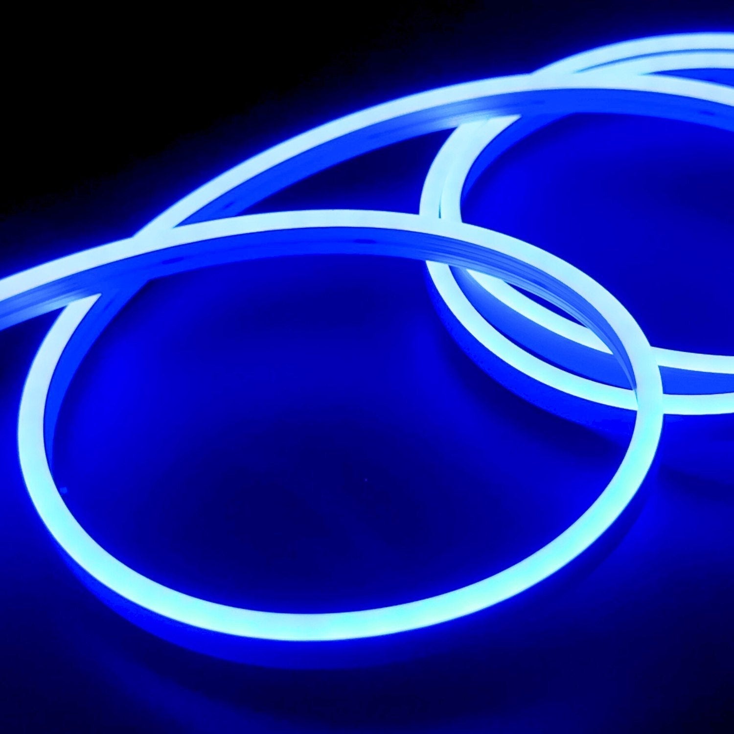 Blue LED Neon Flex 24V 8x16mm 120LEDs/m IP65 Waterproof 15m - House of LEDS