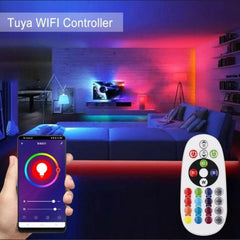 COB LED Strip 220V 240V WIFI Dimmer Controller with 23-Key RF Remote Control 1500W for Brightness Adjustment - UK LED Lights