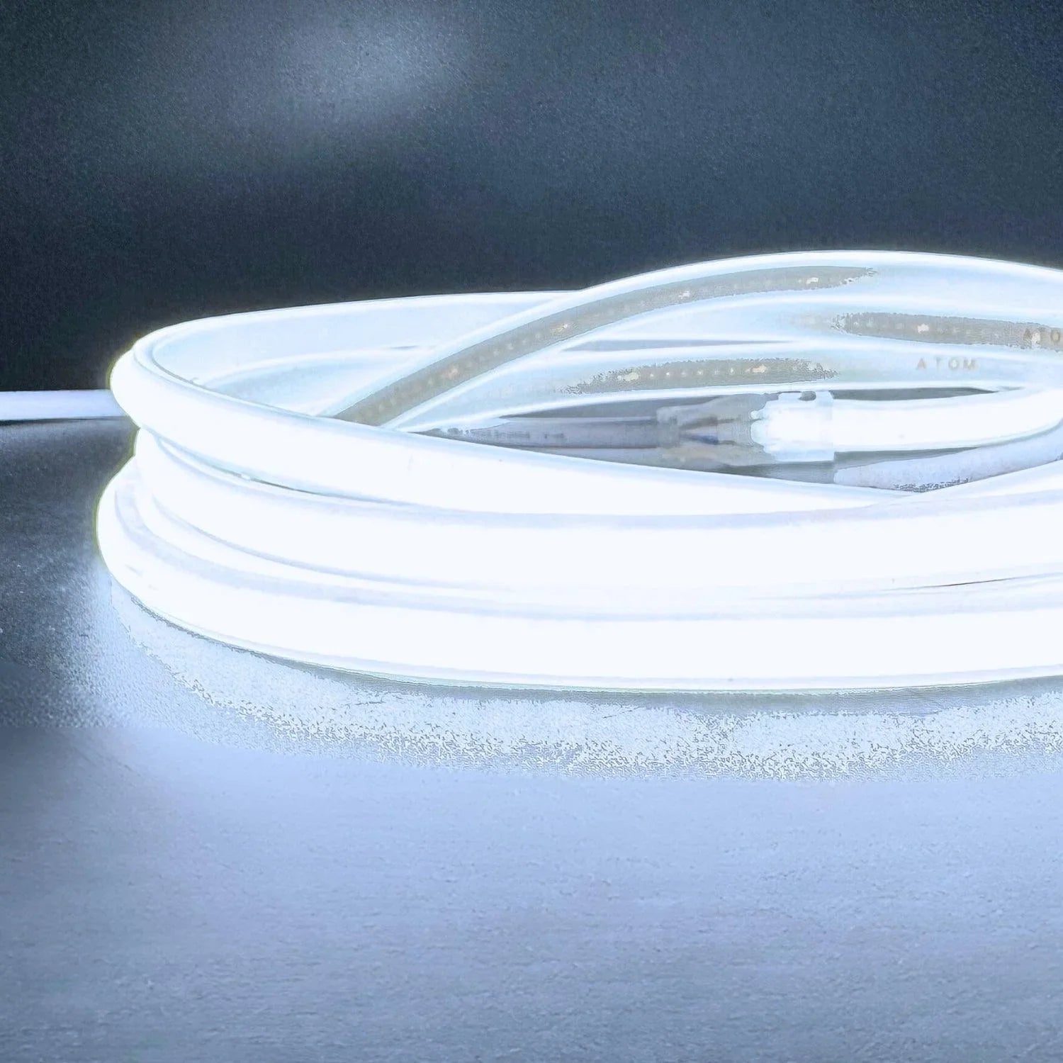 COB LED Strip 220V 240V Cool White Neon Flex 6000K 288 LEDs/m IP65 with UK Plug - ATOM LED
