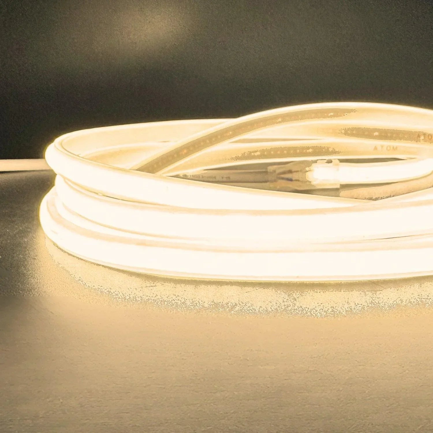 COB LED Strip 220V 240V Warm White 3000K 288 LEDs/m IP65 with UK Plug - ATOM LED