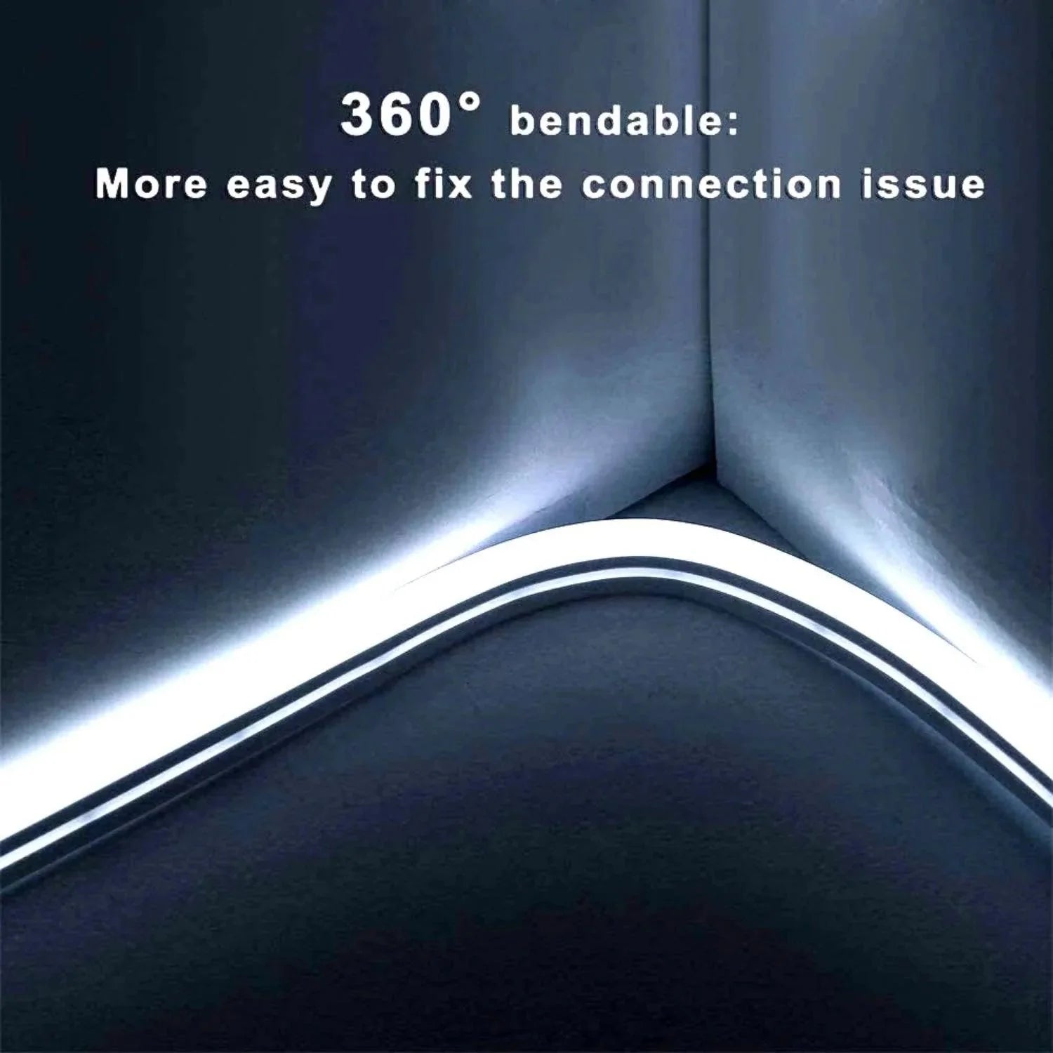 Cool White LED Neon Flex 12V 8x16mm 120 LEDs/m IP65 Waterproof 1cm Cut - House of LEDS