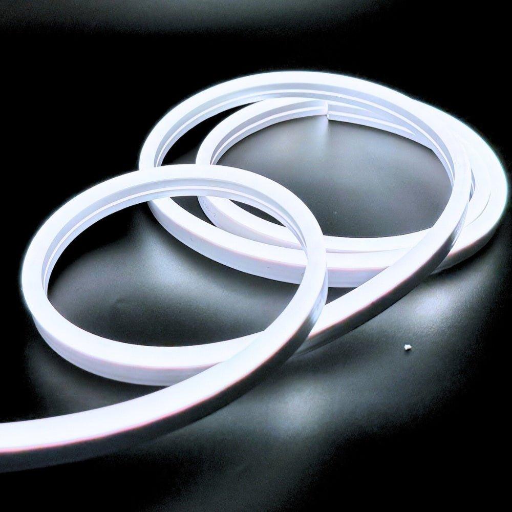 Cool White Neon Flex 14x25mm 220V 240V 120LEDs/m IP65 Waterproof with UK Plug - House of LEDS