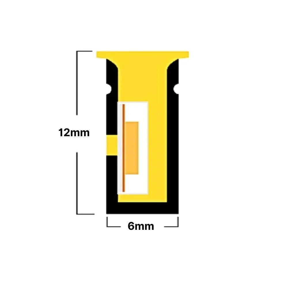 Decking Cool White LED Neon Flex 6000K 24V 6x12mm IP67 Waterproof 1cm Cut 15m | UK LED Lights