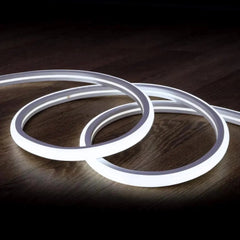 Cool White LED Neon Flex 16x16mm D Shape Vertical Bending 120LEDs/m 220V 240V IP67 Waterproof with UK Plug - ATOM LED